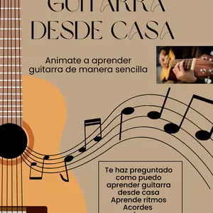 Imagen de portada para Curso online Aprende guitarra desde casa 