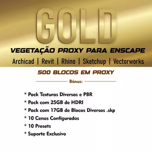 Imagem de capa para o Curso online GOLD Vegetação  Proxy para Enscape