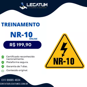 Imagem de capa para o Curso online NR - 10 TRABALHO COM ELETRICIDADE