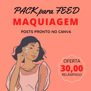 Imagem de capa para o Curso online PACK CANVA MAQUIAGEM 