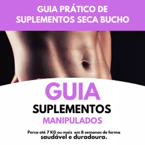 Imagem de capa para o Ebook Guia de Suplementos Manipulados Seca Bucho