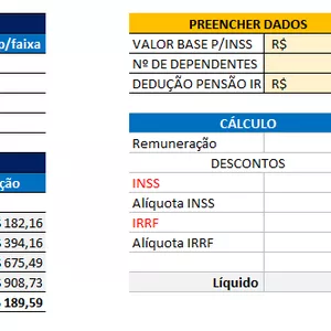 Imagem de capa para o Curso online Planilha de Cálculo do INSS e IRRF 2025 - Folha de Pagamento.