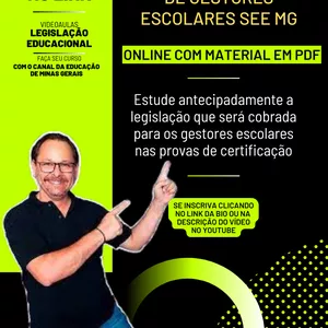 Imagem do curso LEGISLAÇÃO EDUCACIONAL PARA CONCURSO NA EDUCAÇÃO E CERTIFICAÇÃO DA SEE MG. ÁREAS DE ESTUDO: PEDAGÓGICO, ADMINISTRATIVO, FINANCEIRO, PESSOAL.