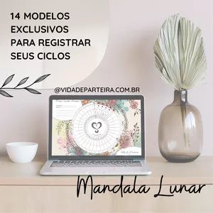 Imagem de capa para o Ebook Mandala Lunar | pack para registrar os seus ciclos