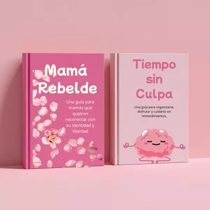 Imagen de portada para Ebook 🌸 Pack de dos guías digitales para vivir la maternidad con más equilibrio. 📘 Mamá Rebelde te inspira a reconectar con vos misma y 📗 Tiempo Sin Culpa te ofrece estrategias para organizarte, cuidarte y dejar atrás la culpa diaria.