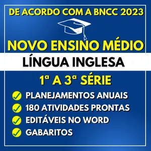 Imagem de INGLÊS - Planejamentos e Atividades - Novo Ensino Médio 2023 criado por ALFABETINHO na hotmart