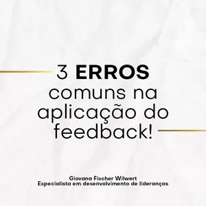 Imagem principal do produto Como evitar os 3 principais erros ao dar feedback