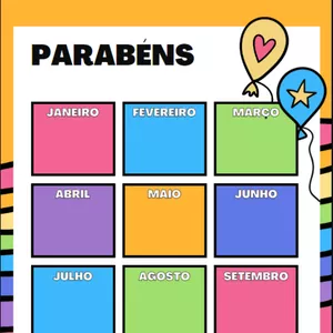 Imagem de capa para o Ebook CARTAZ DE ANIVERSARIANTES - SALA DE AULA 