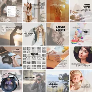 Imagem de capa para o Curso online Pack 40 Artes Para Fotógrafos Editáveis no Canva