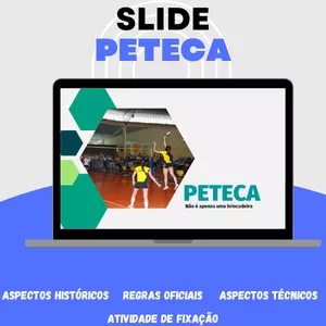 Imagem de capa para o Ebook SLIDE PETECA: Conceitos gerais, origem, regras básicas, fundamentos e atividade de fixação