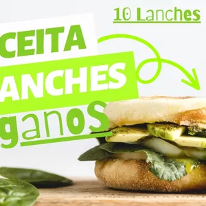 Imagem de capa para o Ebook Tentação Vegana: 10 Receitas de Lanches Deliciosos