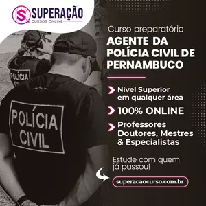 Imagem de capa para o Curso online Curso Preparatório para Agente da Polícia Civil de Pernambuco