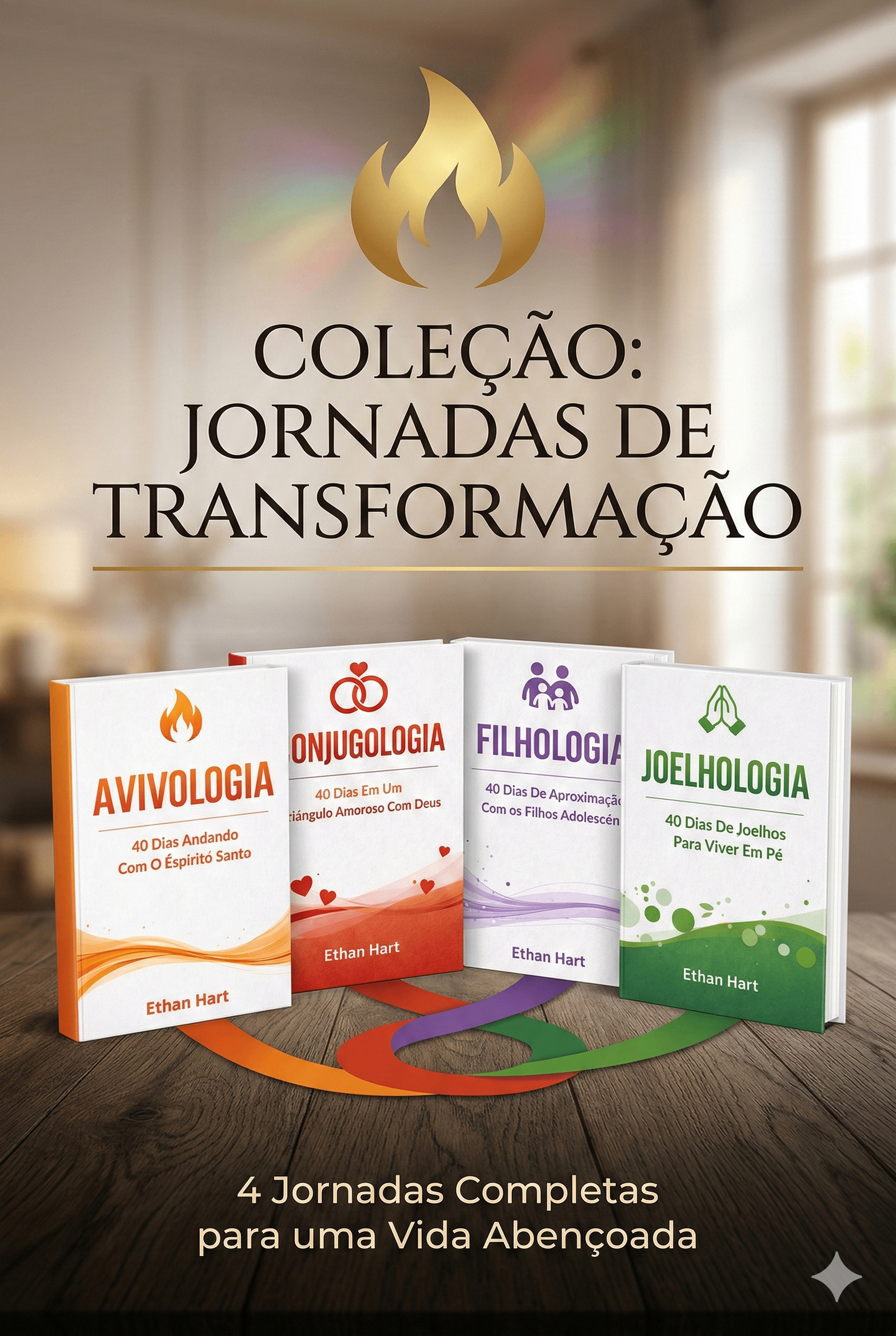 Coleção Jornadas Espirituais — 4 Guias de Transformação de 40 Dias Cada
