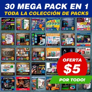 Imagen de portada para Curso online 30 MEGAPACKS CURSOS por $5 dólares