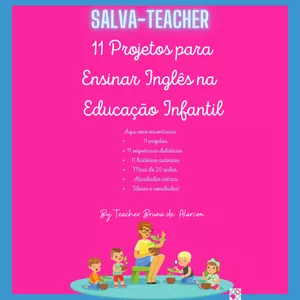 Imagem de capa para o Ebook Salva-Teacher - 11 Projetos para Ensinar Inglês na Educação Infantil