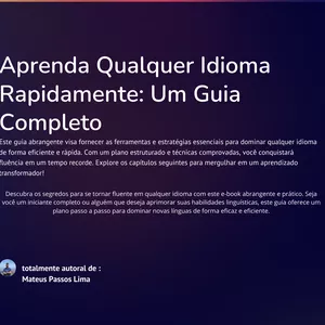 Imagem de capa para o Ebook Como Aprender Qualquer idioma Rápido 