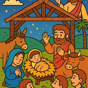 Imagen de portada para Ebook Dibujos Bíblicos para Colorear y Aprender