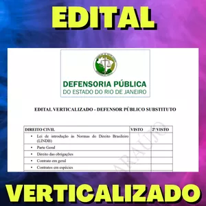 Imagem de capa para o Ebook DEFENSOR PÚBLICO - DPE RJ 2023 - Edital Verticalizado