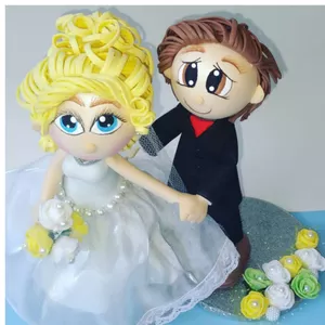 Imagem principal do produto Boneca de Eva 3D Casal de noiva 