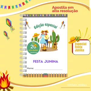Imagem de capa para o Ebook Apostila: Edição especial, atividades de Festa Junina alta resolução PDF