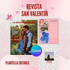 Imagen de portada para Ebook Revista San Valentin Editable en Canva