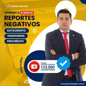 Imagen de portada para Curso online APRENDE A ELIMINAR REPORTES NEGATIVOS EN CENTRALES DE RIESGO