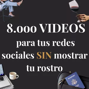 Imagen de portada para Ebook Plantilla 8000 videos para tus redes sociales SIN mostrar tu rostro