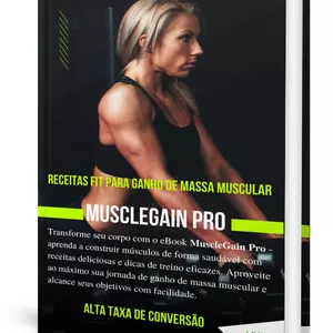 Imagem de capa para o Ebook Musclegain-Pro Receitas Fit 