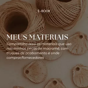 Imagem de capa para o Ebook Meus Materiais - Macramê