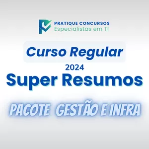 Imagem de capa para o Ebook Super Resumos de TI - Curso Regular - Pacote Gestão e Infra