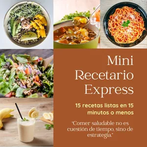 Imagen de portada para Ebook 🍳 Mini Recetario Express: 🥗 15 recetas listas en ⏱ 15 minutos o menos