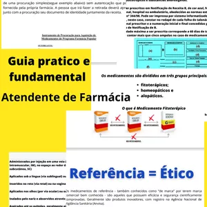 Imagem de capa para o Ebook Guia rápido e fundamental atendente de farmácia 