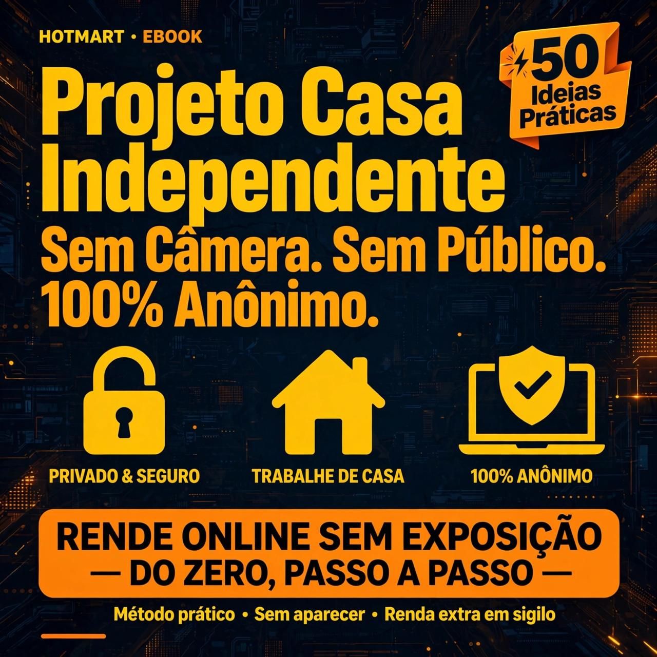Imagem do curso Quer aproveitar seu tempo livre sem precisar aparecer?  O Projeto Casa Independente reúne 50 ocupações que podem ser feitas de casa, no seu ritmo e com total privacidade. Sem câmera, sem público, sem exposição.  Você terá acesso a: - 50 atividades explic