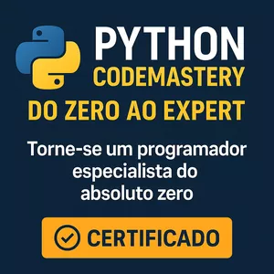 Imagem de Python CodeMastery – Do Zero ao Expert  criado por Curso Completo Com Certificado na hotmart