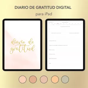 Imagen de portada para Ebook Diario de Gratitud Digital - 398 páginas hipervinculadas + Pegatinas
