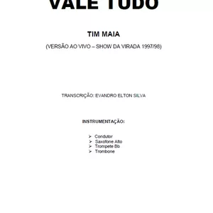 Imagem de capa para o Ebook VALE TUDO (TIM MAIA) - TRIO DE SOPROS