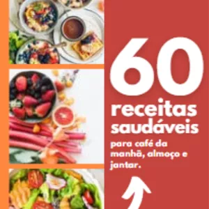 Imagem de capa para o Ebook 60 Receitas saudáveis para você emagrecer