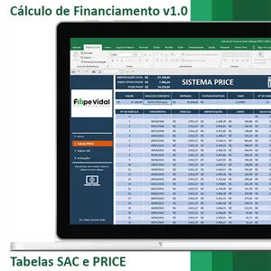 Imagem de capa para o Curso online Planilha Excel - Cálculo de Financiamento (Tabelas PRICE e SAC) v1.0