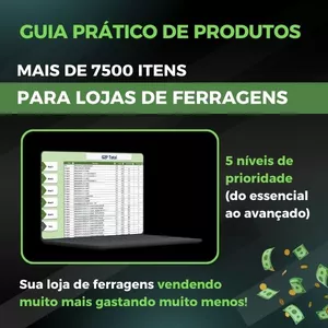 Imagem de capa para o Curso online Guia Prático de Produtos: Mais de 7500 itens para lojas de Ferragens