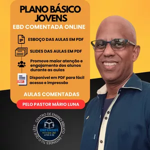 Imagem de capa para o Curso online PLANO BÁSICO JOVENS SLIDES DA EBD EM PDF - EBD COMENTADA ONLINE