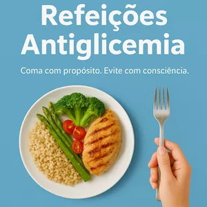 Imagem de capa para o Ebook Guia das Refeições Antiglicemia