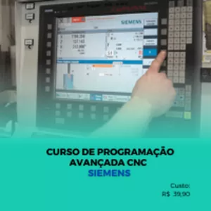 Imagem de capa para o Ebook Curso de Programação Avançada CNC SIEMENS