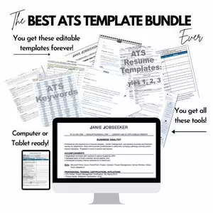 Cover image for Ebook ATS Resumes, Cover letter, CV Format, Keywords, Tracker and more Bundle