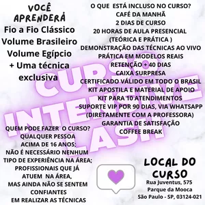 Imagem de capa para o Evento presencial Intensive Lash