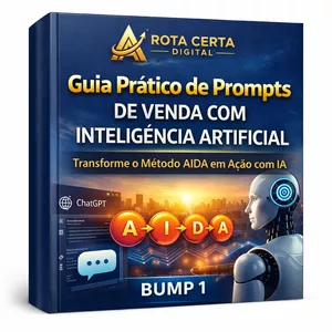 Imagem de capa para o Ebook Guia Prático de Prompts de Venda com IA
