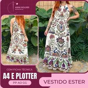 Imagem de capa para o Curso online VESTIDO ESTER - Molde em PDF