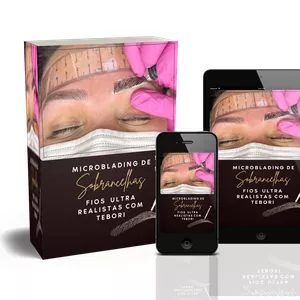 Imagem de capa para o Ebook Curso Microblading de Sobrancelhas Fios Ultra Realistas com Tebori + Certificado de Conclusão