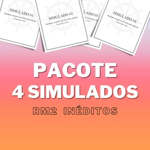 Imagem de capa para o Ebook SIMULADOS RM2- Pacote com 4