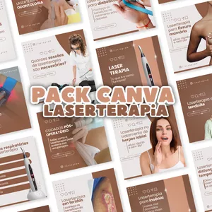 Imagem de capa para o Curso online PACK CANVA LASERTERAPIA