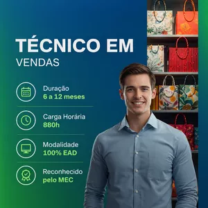 Imagem do curso Curso Técnico em Vendas